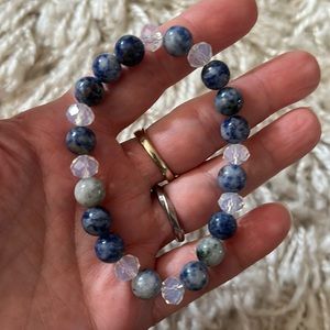 3/$25 Blue Bead Elastic Bracelet